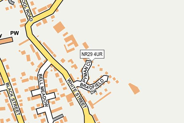 NR29 4UR map - OS OpenMap – Local (Ordnance Survey)