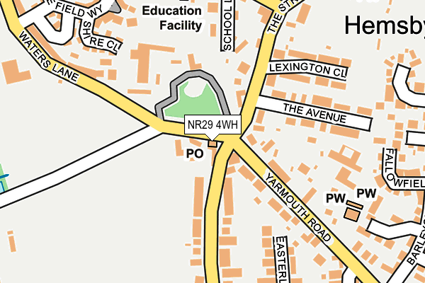 NR29 4WH map - OS OpenMap – Local (Ordnance Survey)