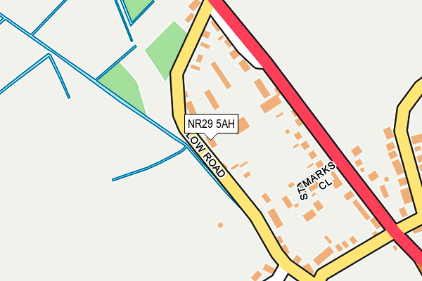 NR29 5AH map - OS OpenMap – Local (Ordnance Survey)