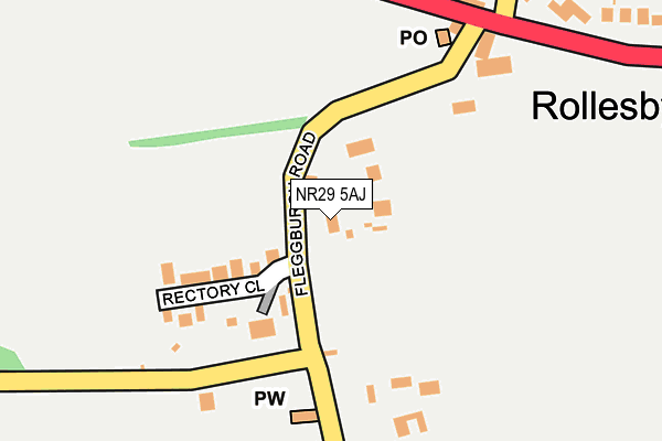 NR29 5AJ map - OS OpenMap – Local (Ordnance Survey)