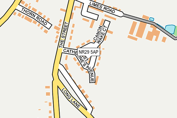 NR29 5AP map - OS OpenMap – Local (Ordnance Survey)