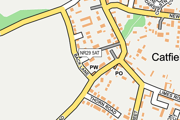 NR29 5AT map - OS OpenMap – Local (Ordnance Survey)