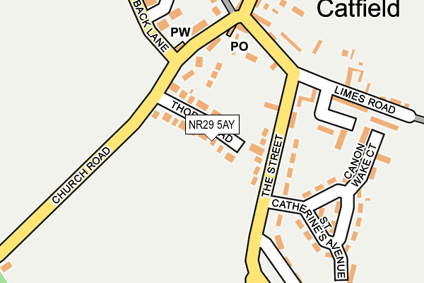 NR29 5AY map - OS OpenMap – Local (Ordnance Survey)