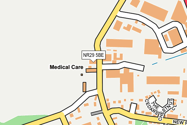 NR29 5BE map - OS OpenMap – Local (Ordnance Survey)