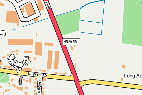 NR29 5BJ map - OS OpenMap – Local (Ordnance Survey)