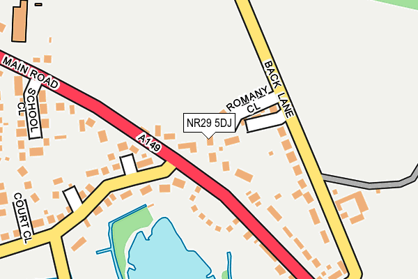 NR29 5DJ map - OS OpenMap – Local (Ordnance Survey)