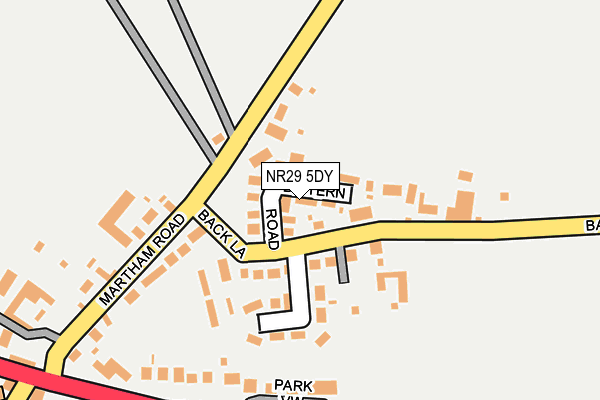 NR29 5DY map - OS OpenMap – Local (Ordnance Survey)