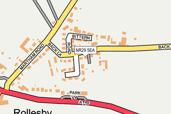 NR29 5EA map - OS OpenMap – Local (Ordnance Survey)