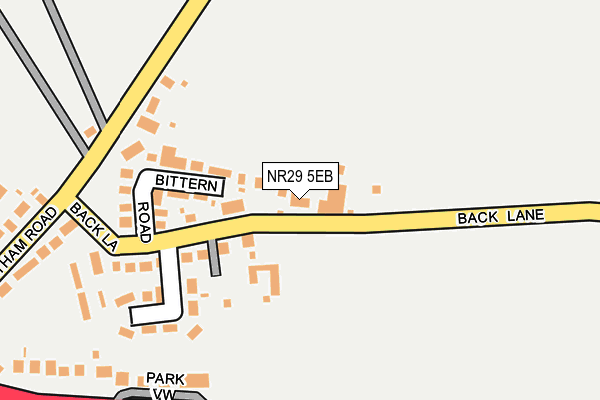 NR29 5EB map - OS OpenMap – Local (Ordnance Survey)