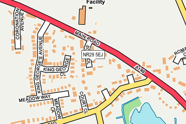 NR29 5EJ map - OS OpenMap – Local (Ordnance Survey)
