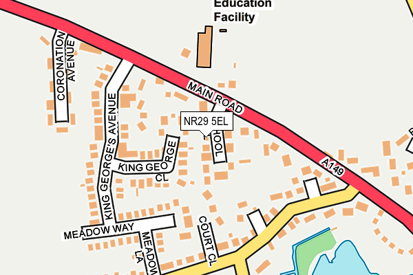 NR29 5EL map - OS OpenMap – Local (Ordnance Survey)