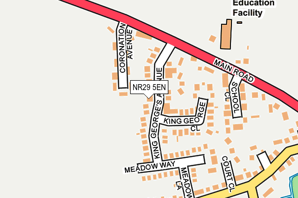 NR29 5EN map - OS OpenMap – Local (Ordnance Survey)