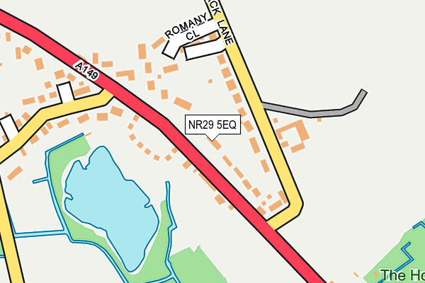 NR29 5EQ map - OS OpenMap – Local (Ordnance Survey)
