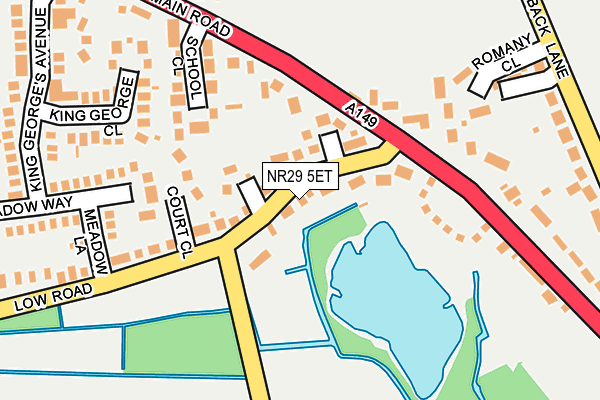 NR29 5ET map - OS OpenMap – Local (Ordnance Survey)