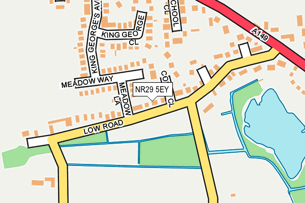 NR29 5EY map - OS OpenMap – Local (Ordnance Survey)