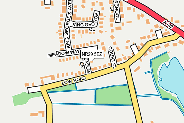 NR29 5EZ map - OS OpenMap – Local (Ordnance Survey)