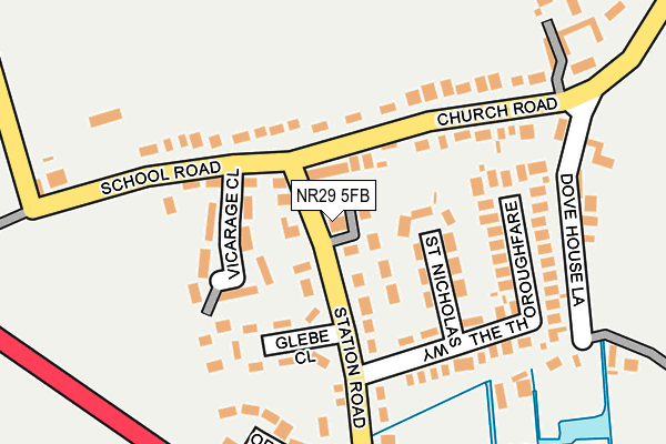 NR29 5FB map - OS OpenMap – Local (Ordnance Survey)