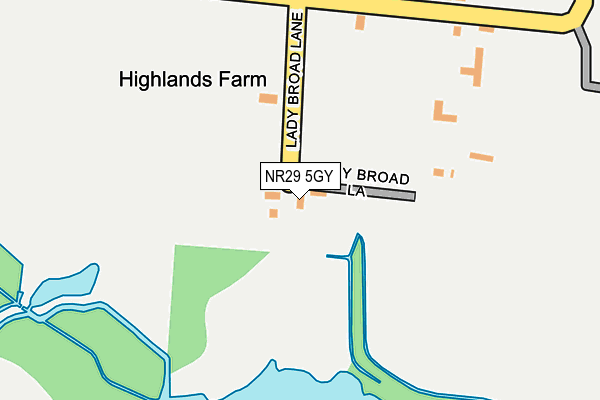 NR29 5GY map - OS OpenMap – Local (Ordnance Survey)