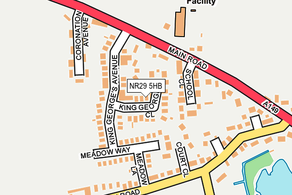 NR29 5HB map - OS OpenMap – Local (Ordnance Survey)