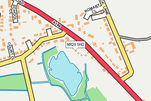 NR29 5HD map - OS OpenMap – Local (Ordnance Survey)