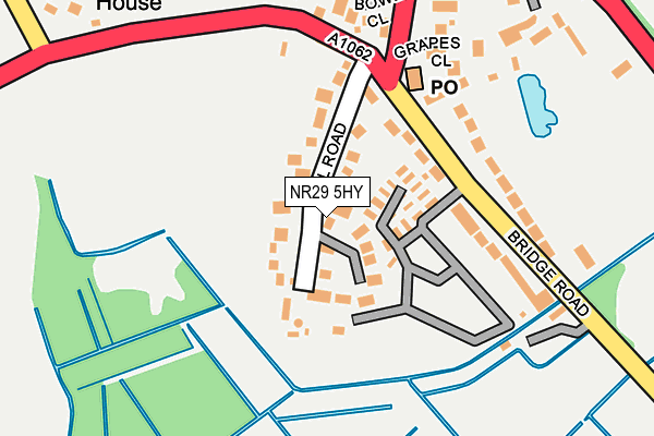 NR29 5HY map - OS OpenMap – Local (Ordnance Survey)