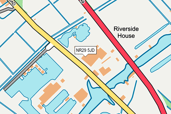 NR29 5JD map - OS OpenMap – Local (Ordnance Survey)