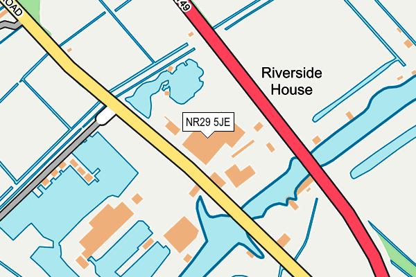 NR29 5JE map - OS OpenMap – Local (Ordnance Survey)
