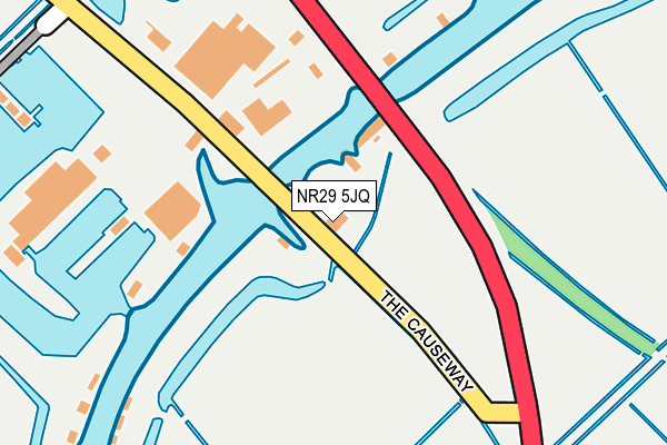 NR29 5JQ map - OS OpenMap – Local (Ordnance Survey)