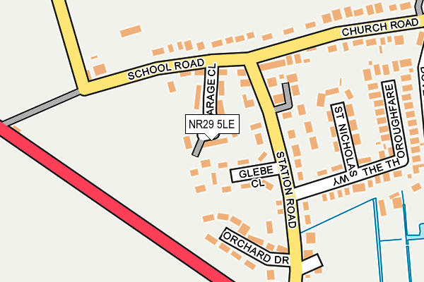 NR29 5LE map - OS OpenMap – Local (Ordnance Survey)