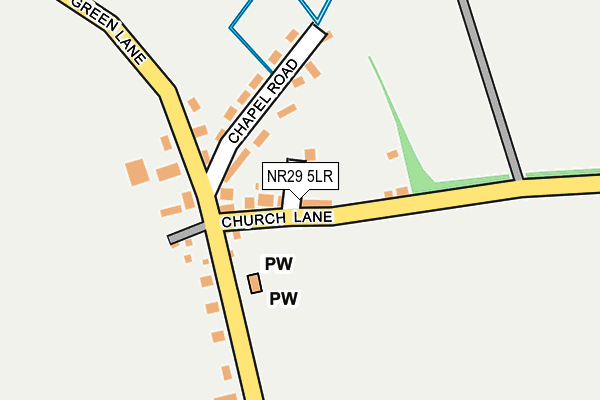 NR29 5LR map - OS OpenMap – Local (Ordnance Survey)