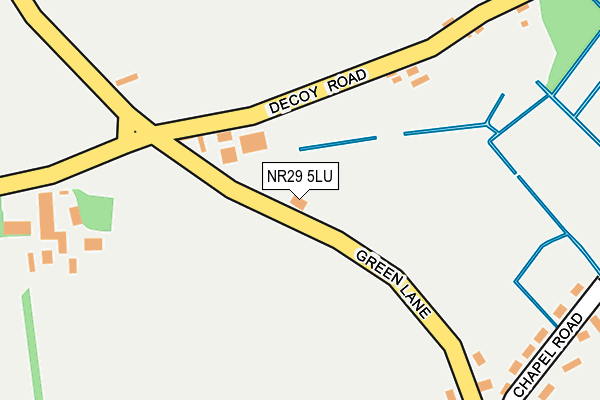 NR29 5LU map - OS OpenMap – Local (Ordnance Survey)