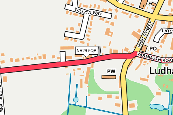 NR29 5QB map - OS OpenMap – Local (Ordnance Survey)
