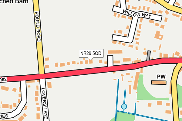 NR29 5QD map - OS OpenMap – Local (Ordnance Survey)