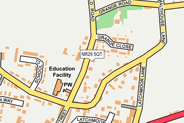 NR29 5QT map - OS OpenMap – Local (Ordnance Survey)
