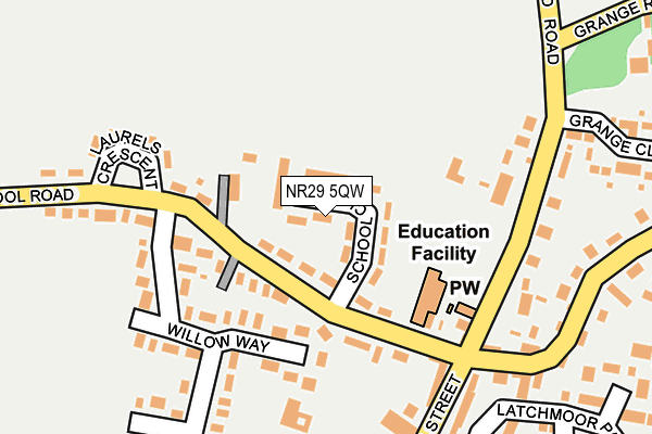 NR29 5QW map - OS OpenMap – Local (Ordnance Survey)