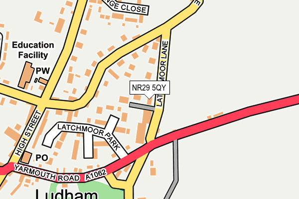 NR29 5QY map - OS OpenMap – Local (Ordnance Survey)