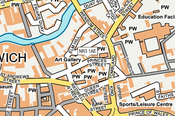 NR3 1AE map - OS OpenMap – Local (Ordnance Survey)