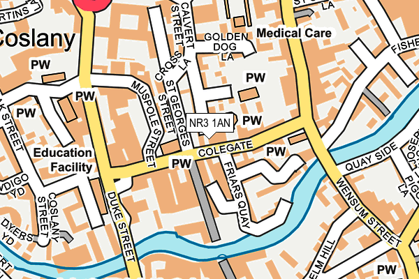 NR3 1AN map - OS OpenMap – Local (Ordnance Survey)
