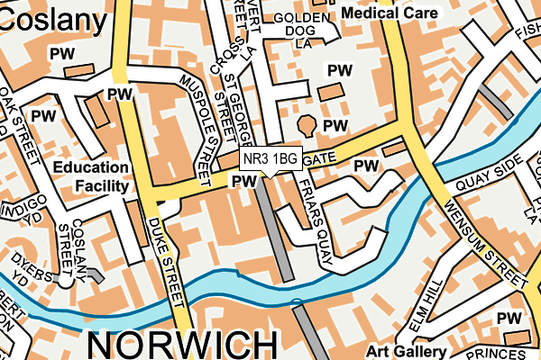 NR3 1BG map - OS OpenMap – Local (Ordnance Survey)