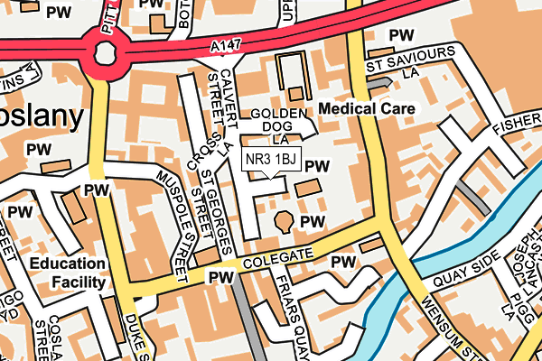 NR3 1BJ map - OS OpenMap – Local (Ordnance Survey)