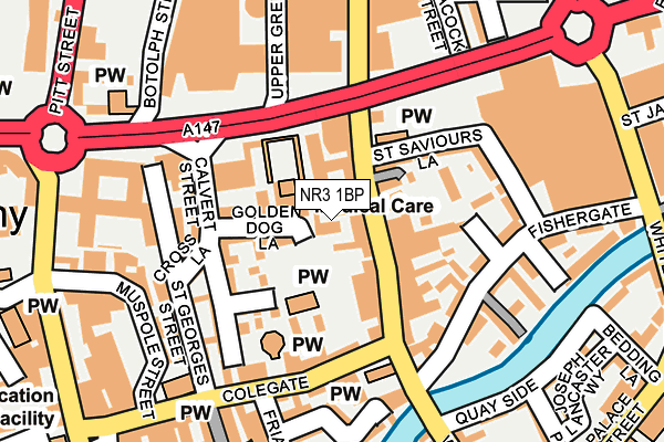 NR3 1BP map - OS OpenMap – Local (Ordnance Survey)