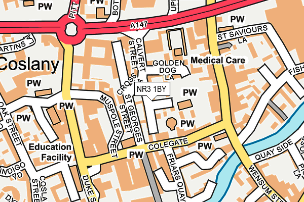 NR3 1BY map - OS OpenMap – Local (Ordnance Survey)