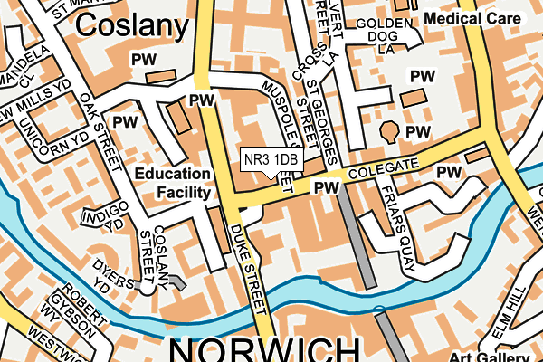 NR3 1DB map - OS OpenMap – Local (Ordnance Survey)