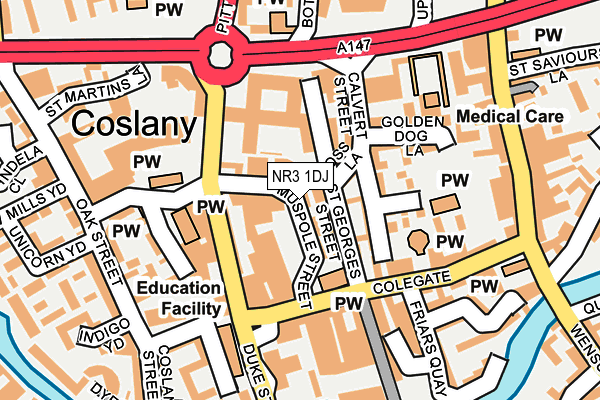 NR3 1DJ map - OS OpenMap – Local (Ordnance Survey)