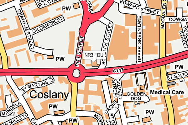 NR3 1DU map - OS OpenMap – Local (Ordnance Survey)