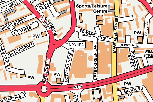 NR3 1EA map - OS OpenMap – Local (Ordnance Survey)
