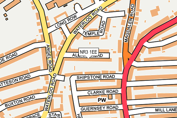 NR3 1EE map - OS OpenMap – Local (Ordnance Survey)