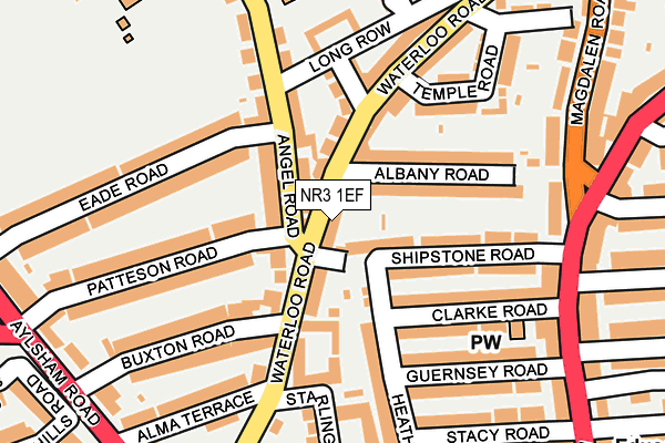 NR3 1EF map - OS OpenMap – Local (Ordnance Survey)