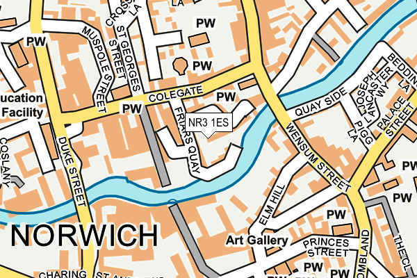 NR3 1ES map - OS OpenMap – Local (Ordnance Survey)