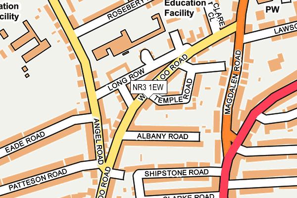 NR3 1EW map - OS OpenMap – Local (Ordnance Survey)